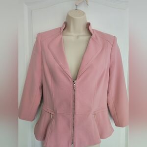 WHBM Pink Peplum Jacket Size 4, NWT